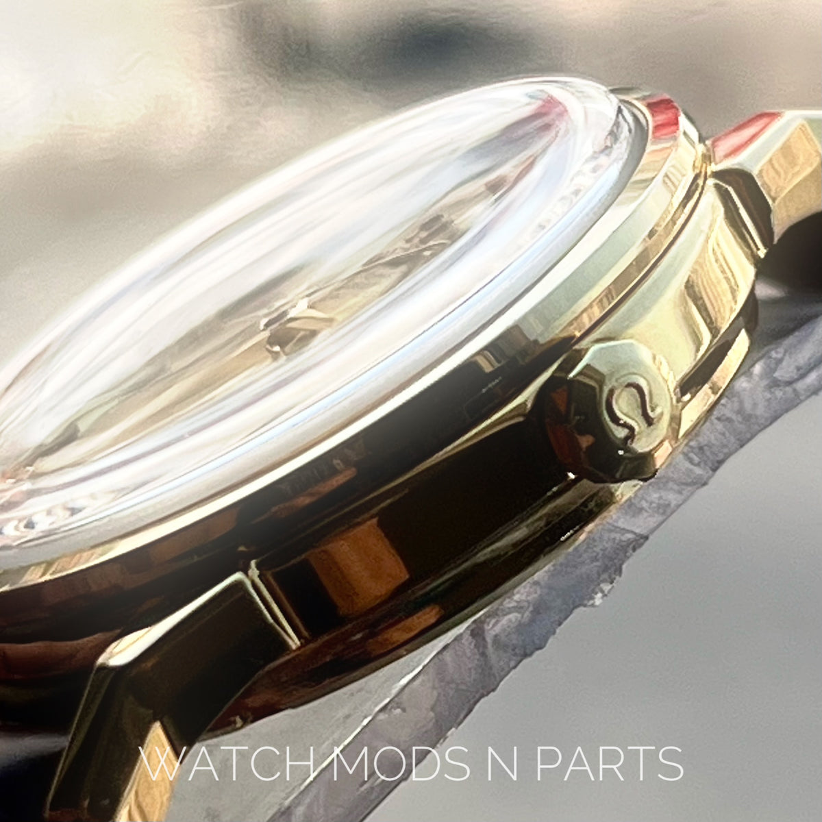 An Omega Constellation Pie Pan Gold dial