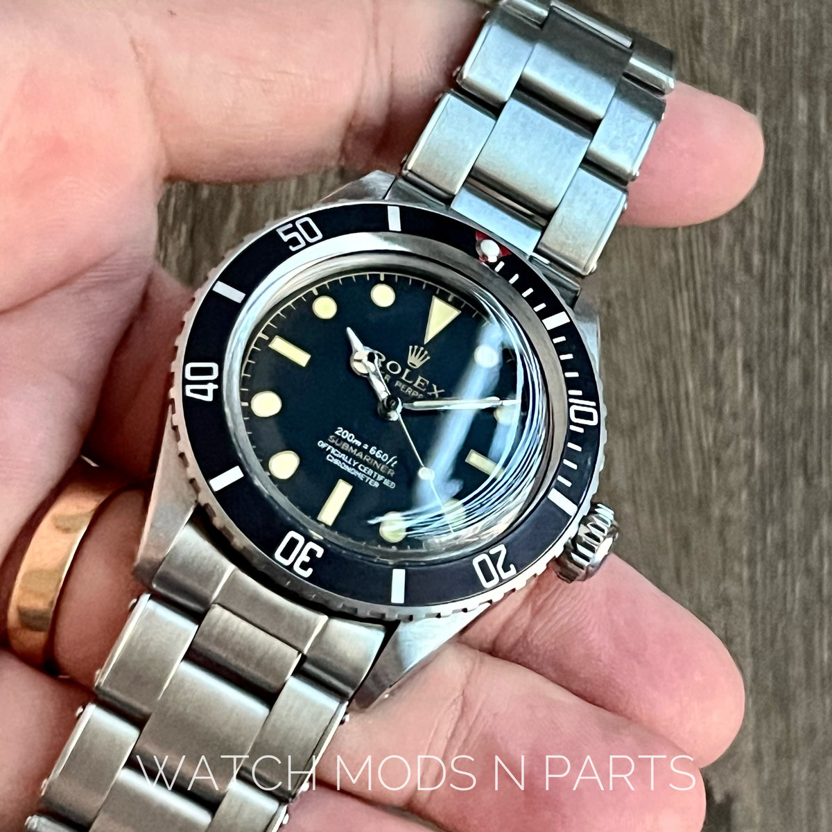 Custom Mod Vintage Rolex 6538 4 liner big brevet Crown