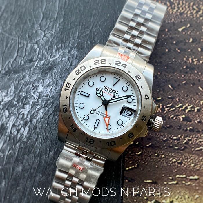 WMNP Seiko Mod Homage Custom Explorer2 39mm fix bezel Seiko NH34A Movement GMT