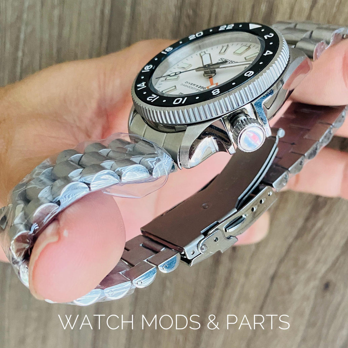 WMNP Exclusive Seiko Skx013 GMT mod diameter 37mm white dial 62mas with Seiko Movement nh34