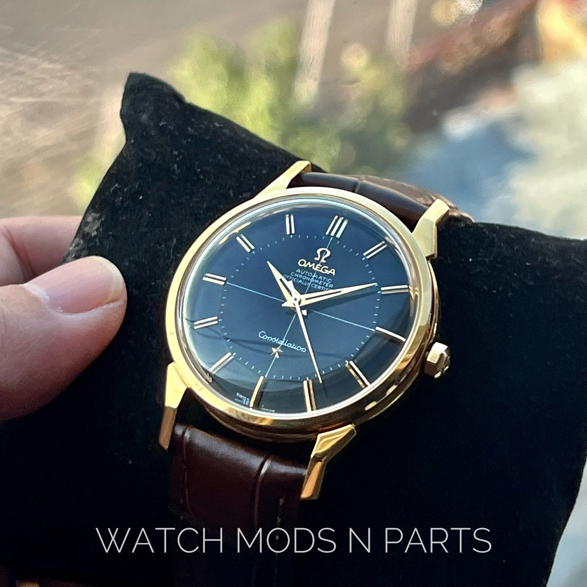 An Omega Constellation Pie Pan Black Dial