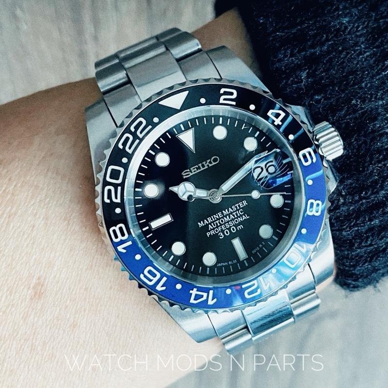 WMNP Seiko Mod Movement Seiko NH35 Batman GMT Bezel