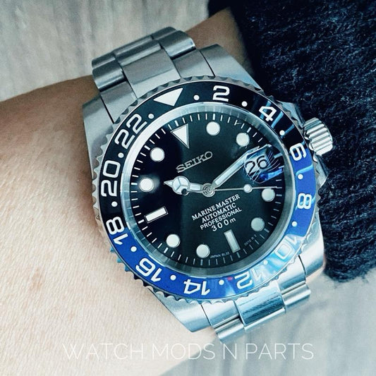 WMNP Seiko Mod Movement Seiko NH35 Batman GMT Bezel