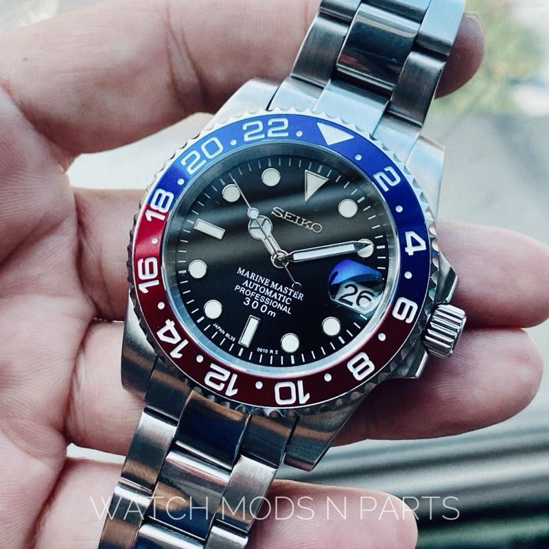 WMNP Seiko Mod Movement Seiko NH35 Pepsi GMT Bezel