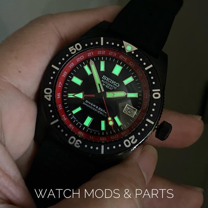 WMNP Seiko Mod 62mas movement NH34 dan Red GMT Chapter Ring 24h