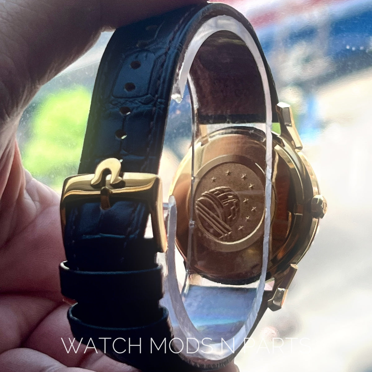 An Omega Constellation Pie Pan Gold dial