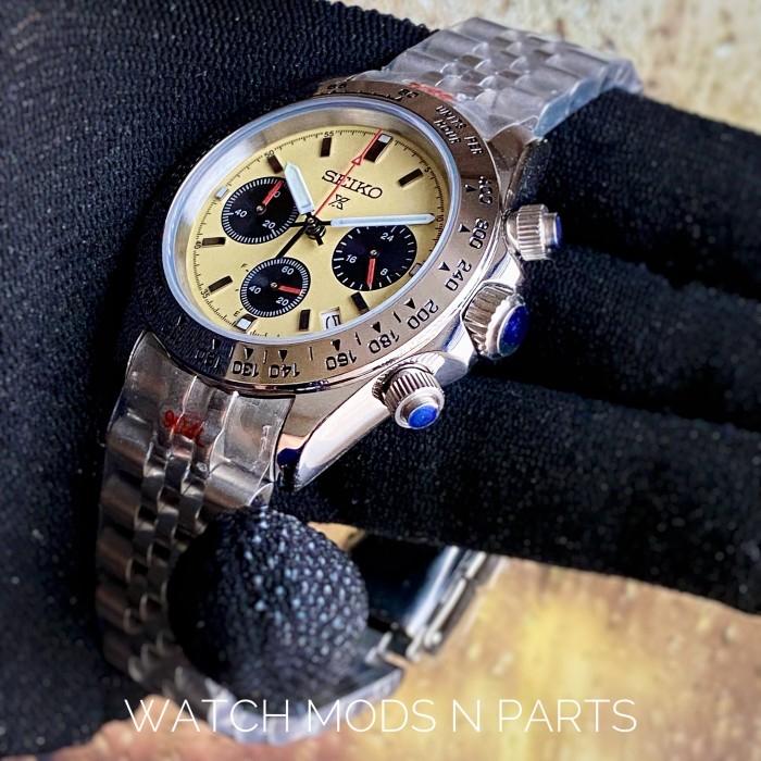 WMNP Seiko Custom Chrono Speedtimer Daytona Seiko VK63 Cream Yellow