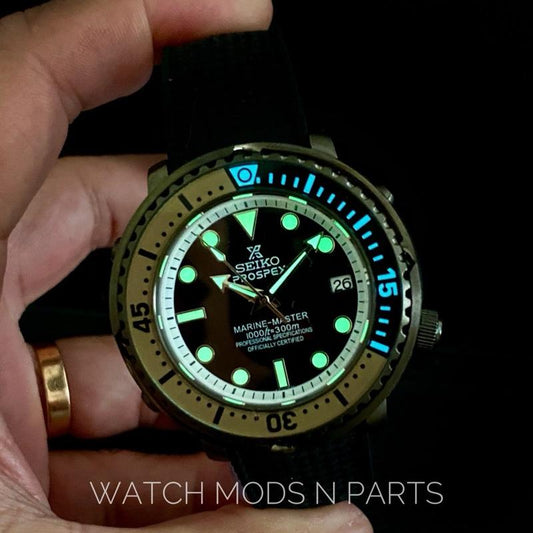 WMNP Seiko Mod Tuna style 43mm sub prospex dial with Seiko Movement 4r35b