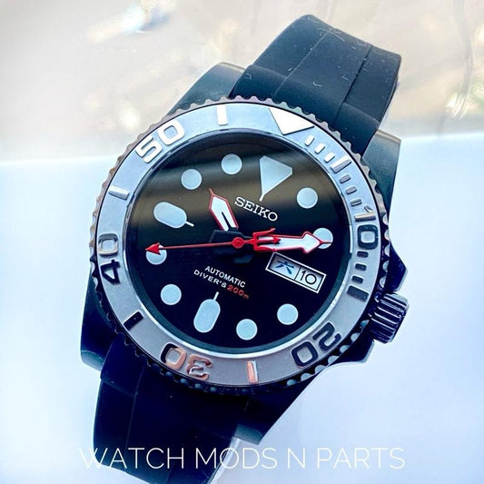 WMNP Exclusive Seiko Yachtmaster black grey with seiko nh36a movement