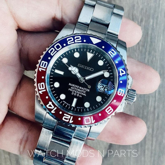 WMNP Seiko Mod Movement Seiko NH35 Pepsi GMT Bezel