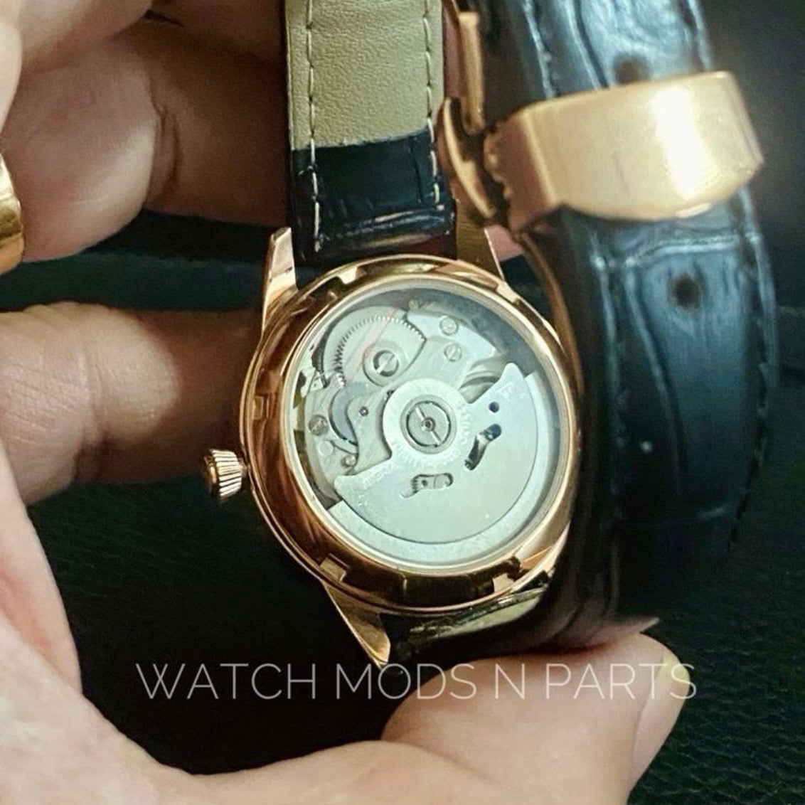 Custom Mod Grand Seiko GS GMT 33mm Ladies Watch white ripple dial on your choice of watch band