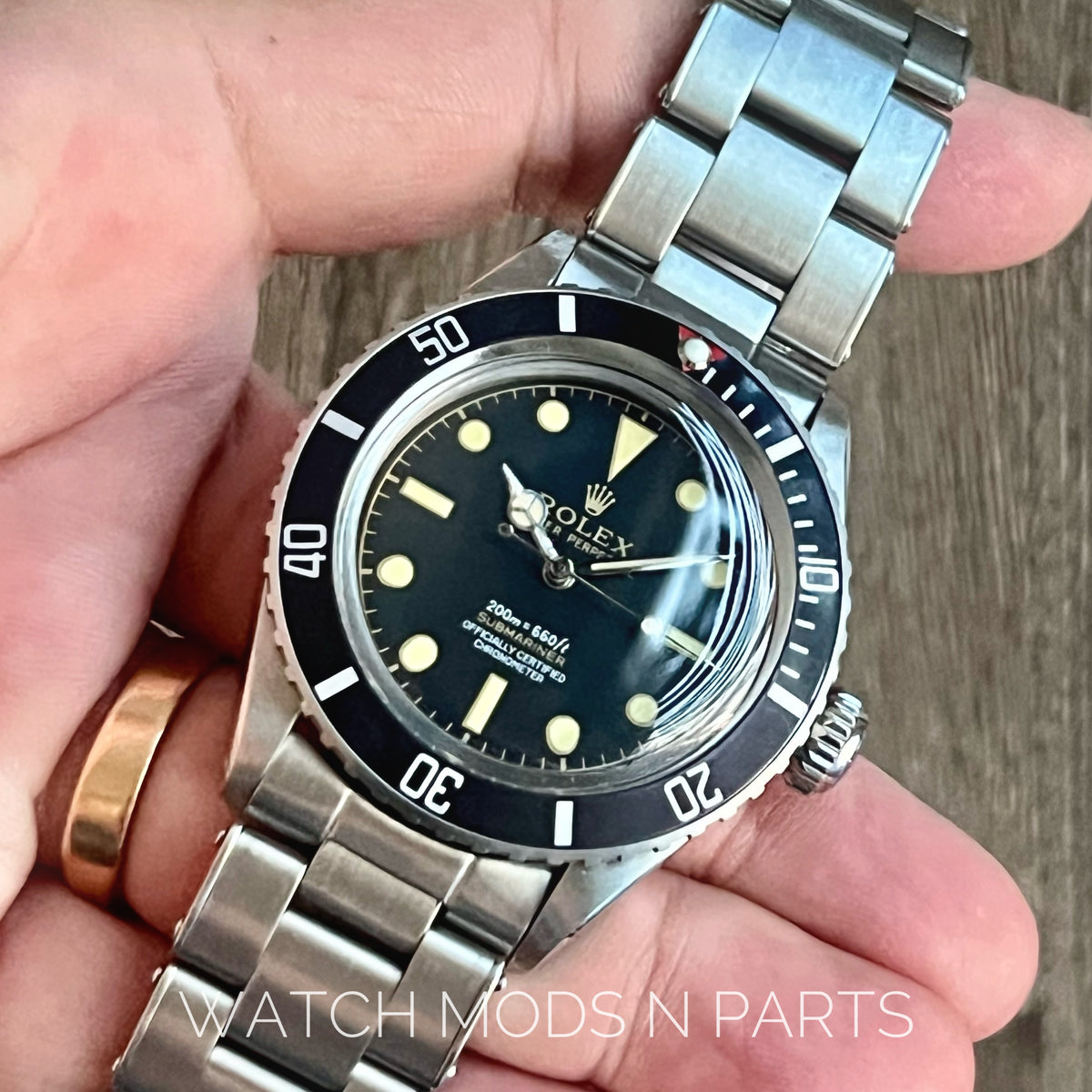 Custom Mod Vintage Rolex 6538 4 liner big brevet Crown
