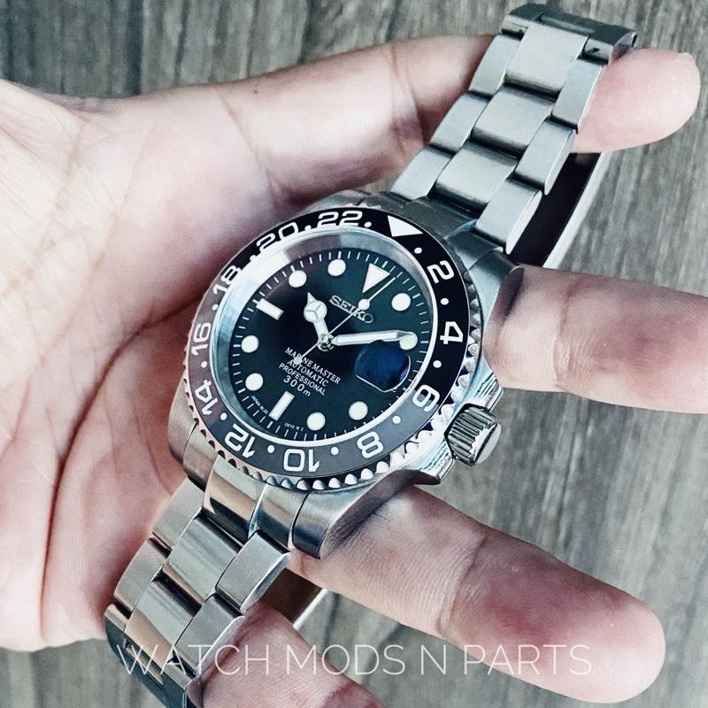 WMNP Seiko Mod Movement Seiko NH35 Bruce Wayne GMT Bezel