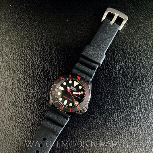 WMNP Exclusive Seiko SKX Mod 41mm Red Poseidon Divers dial Kanji Day with Seiko Movement nh36