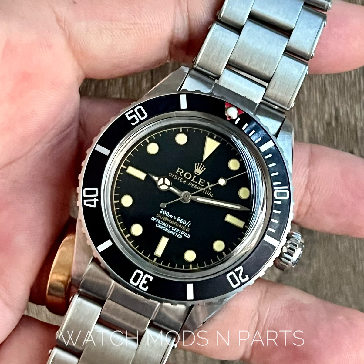 Custom Mod Vintage Rolex 6538 4 liner big brevet Crown