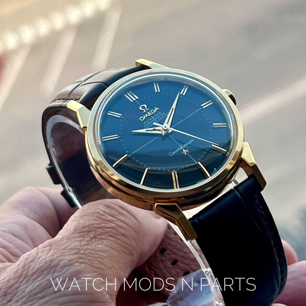 An Omega Constellation Pie Pan Black Dial