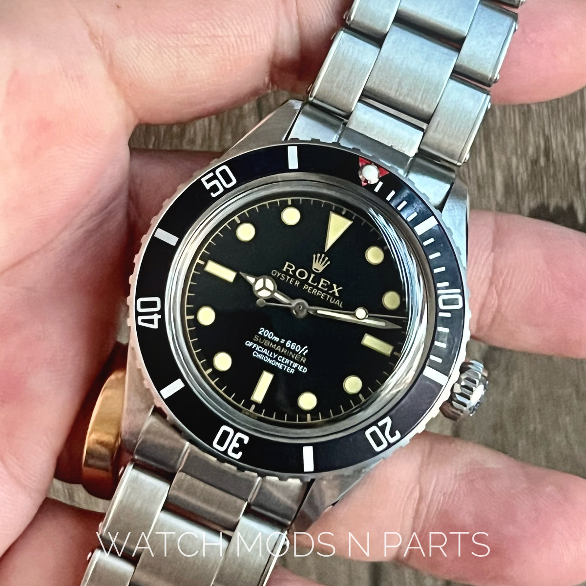 Custom Mod Vintage Rolex 6538 4 liner big brevet Crown