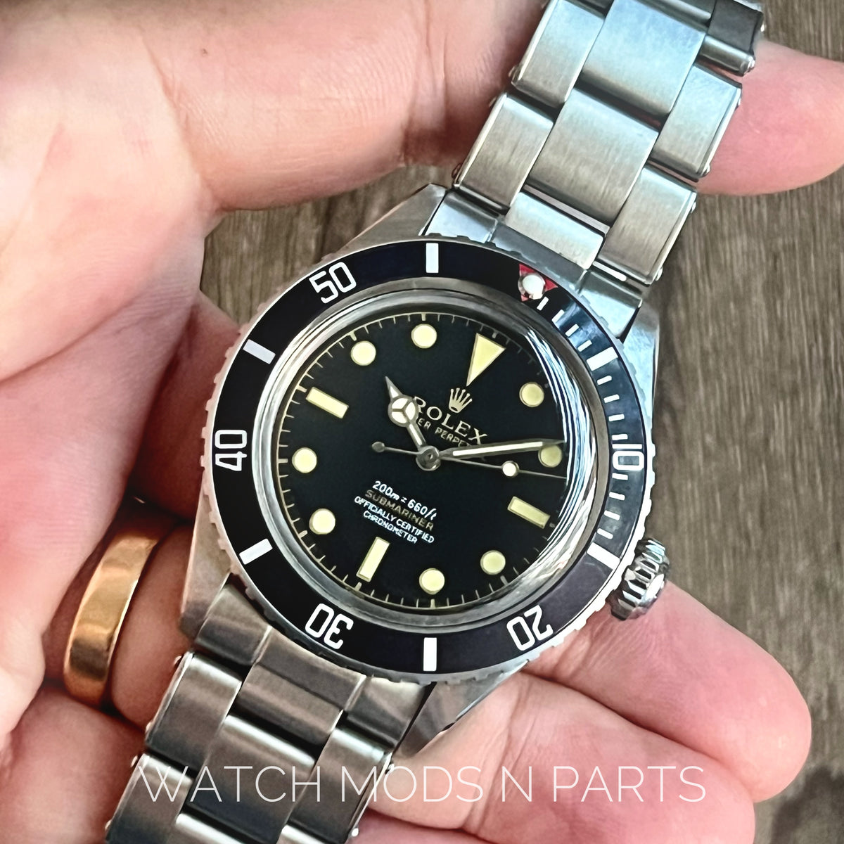 Custom Mod Vintage Rolex 6538 4 liner big brevet Crown