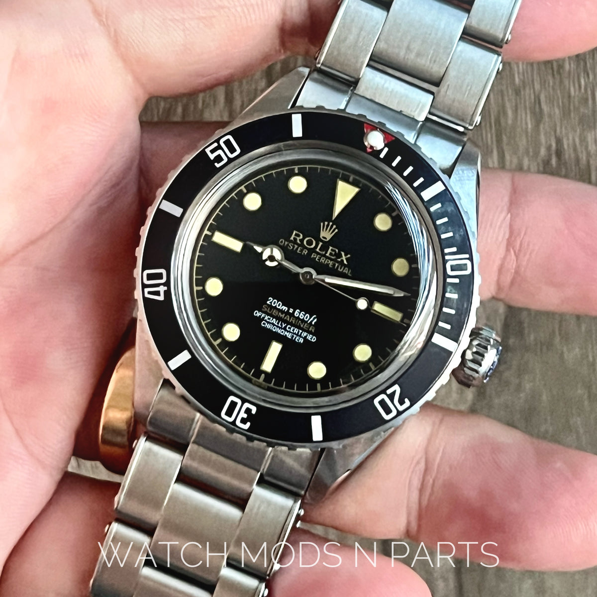 Custom Mod Vintage Rolex 6538 4 liner big brevet Crown