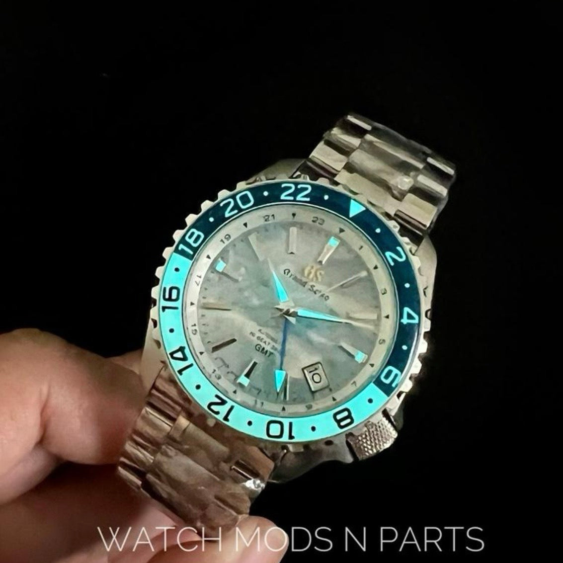 Custom Mod Grand Seiko GS GMT 42mm The Sea Of Cloud Seiko NH34 Movement