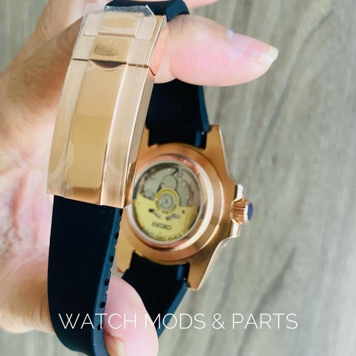 WMNP Seiko Mod Yacht Master Black Rose Gold movement  seiko 4r35b