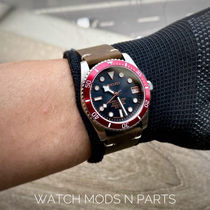 WMNP Exclusive Seiko Vintage TDR Black Bay 54 Red Rose Mod Homage 36mm Mid Size