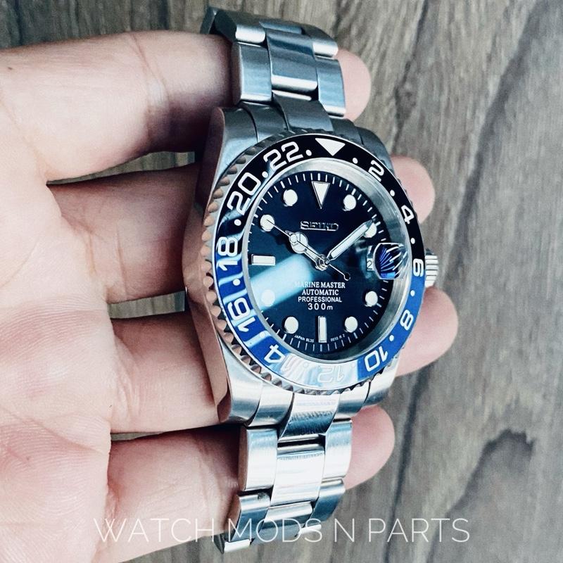 WMNP Seiko Mod Movement Seiko NH35 Batman GMT Bezel