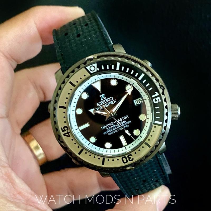 WMNP Seiko Mod Tuna style 43mm sub prospex dial with Seiko Movement 4r35b