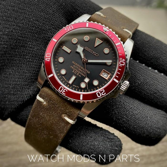 WMNP Exclusive Seiko Vintage TDR Black Bay 54 Red Rose Mod Homage 36mm Mid Size
