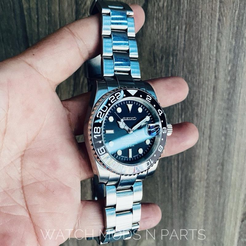 WMNP Seiko Mod Movement Seiko NH35 Bruce Wayne GMT Bezel