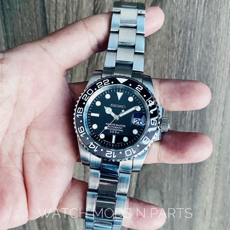 WMNP Seiko Mod Movement Seiko NH35 Bruce Wayne GMT Bezel