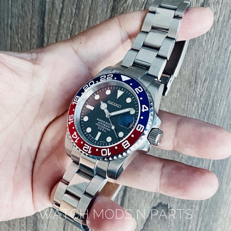 WMNP Seiko Mod Movement Seiko NH35 Pepsi GMT Bezel