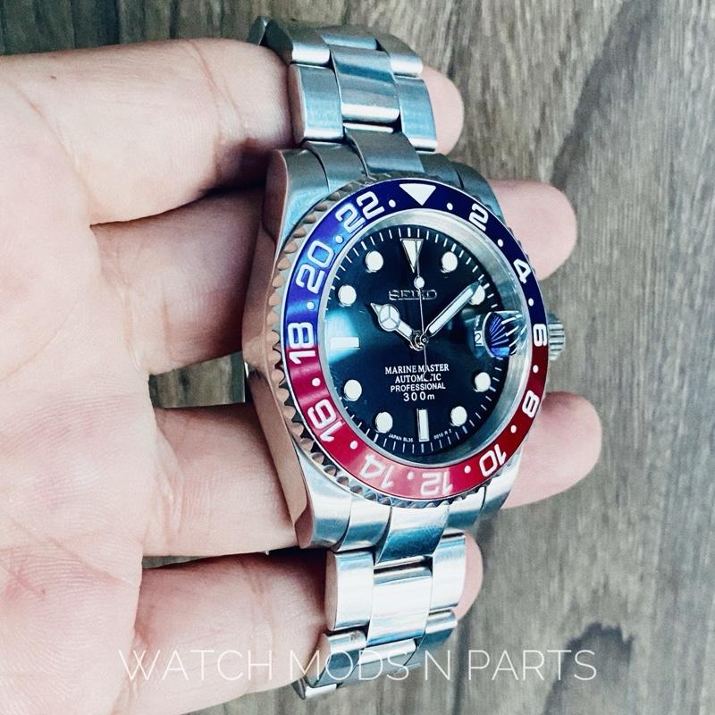 WMNP Seiko Mod Movement Seiko NH35 Pepsi GMT Bezel