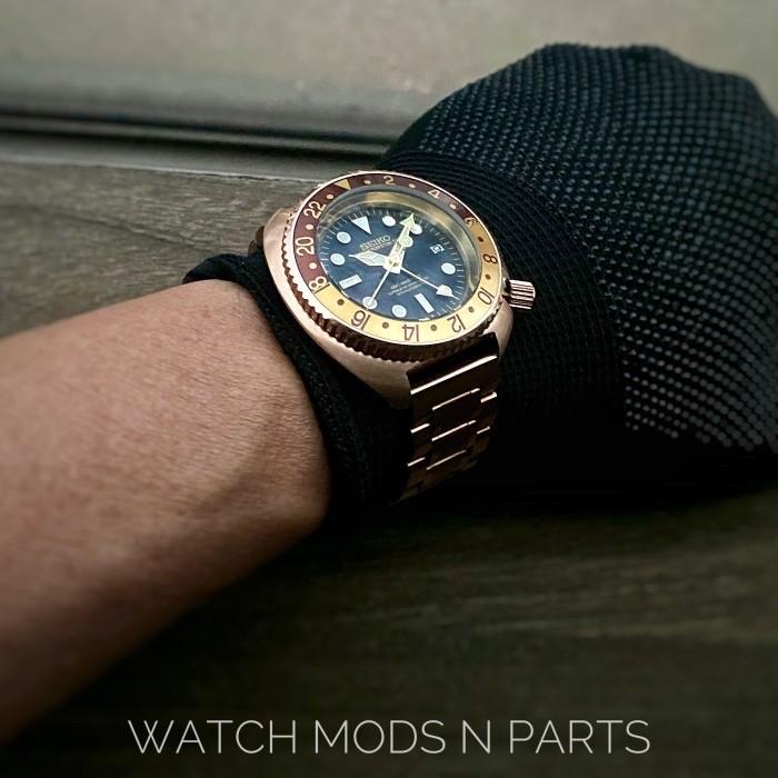 Seiko Mod Rare Captain Willard on PVD Bronze Gold Rootbeer with Seiko NH34 GMT Movement